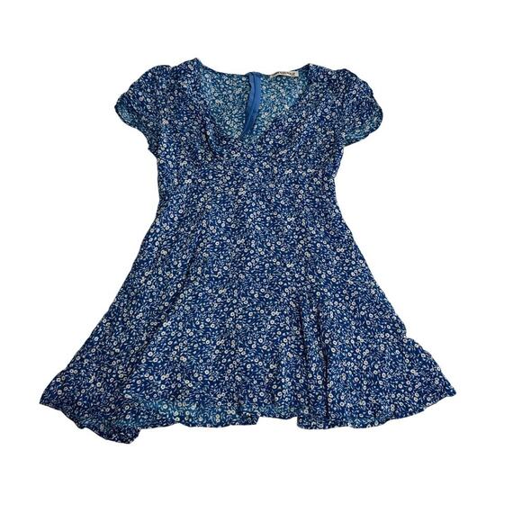 Princess Polly The Sting Mini Dress Blue Floral Size 4 - Picture 2 of 5